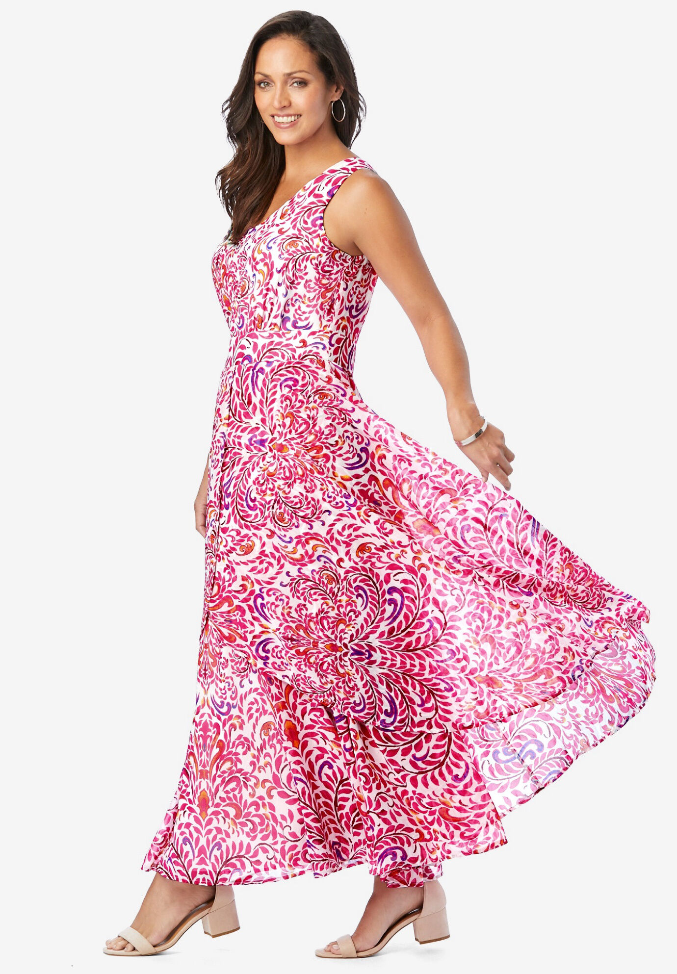 Printed Georgette Maxi Dress – Marissa Collections