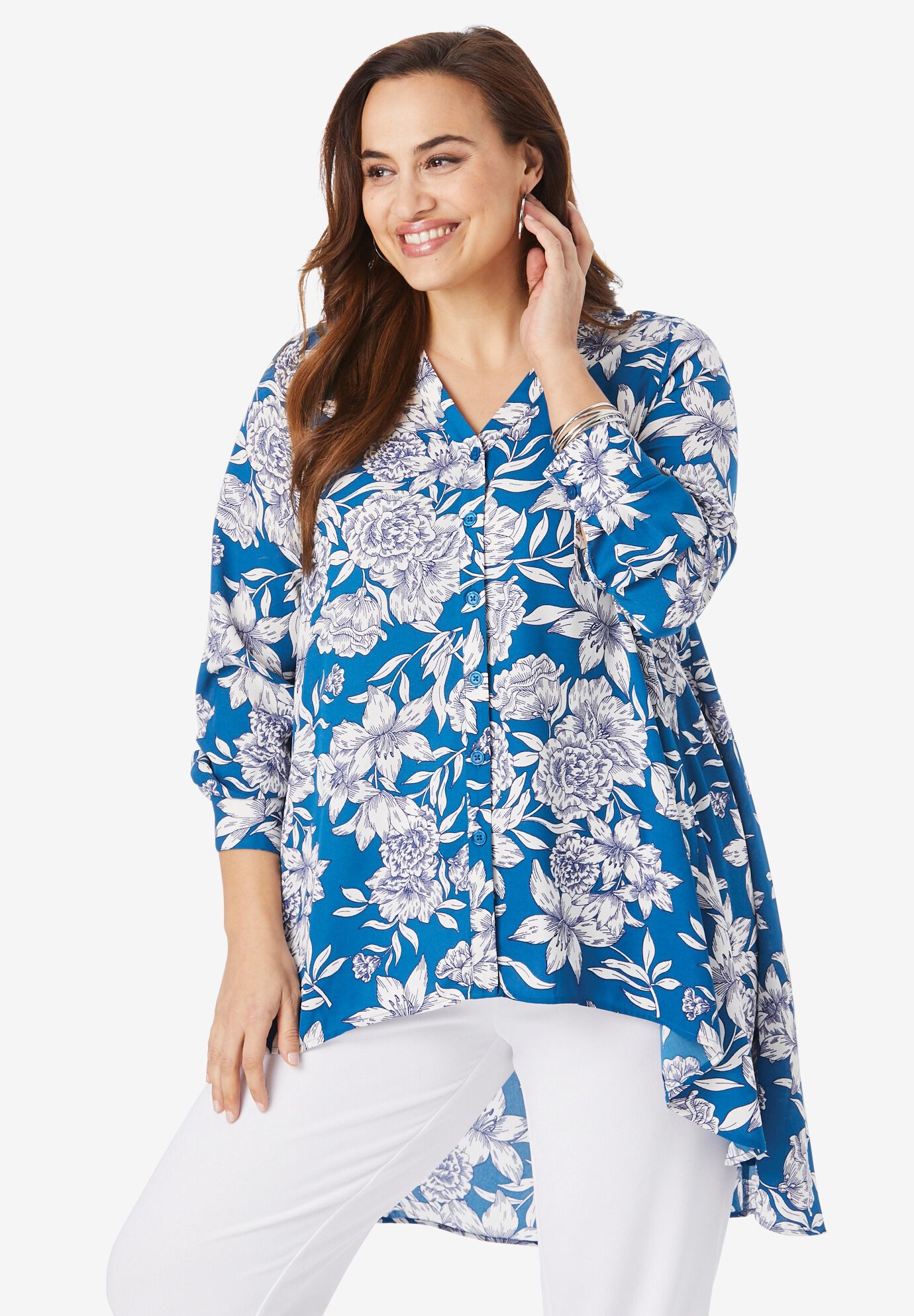 georgette plus size tops