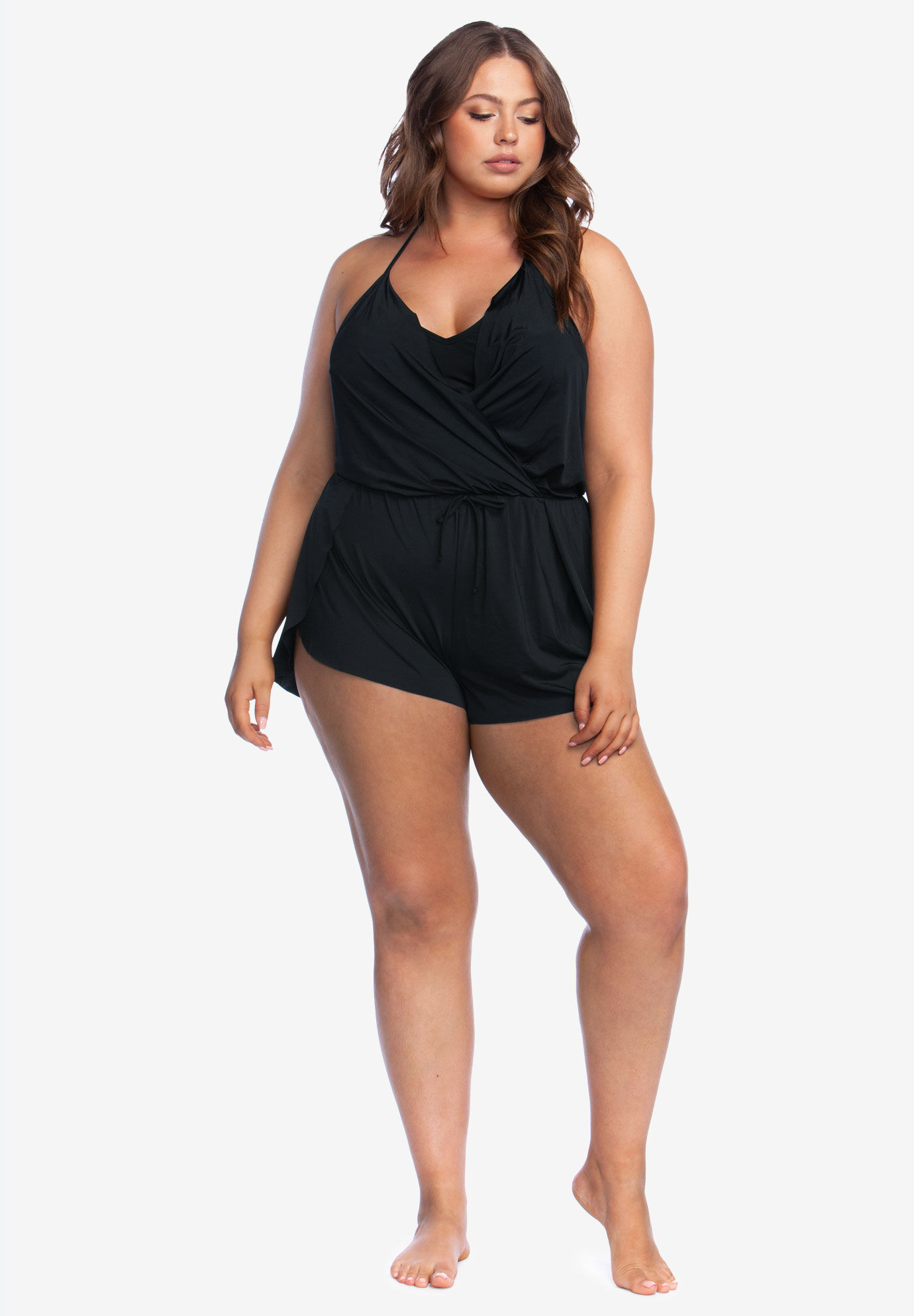 one piece swim romper