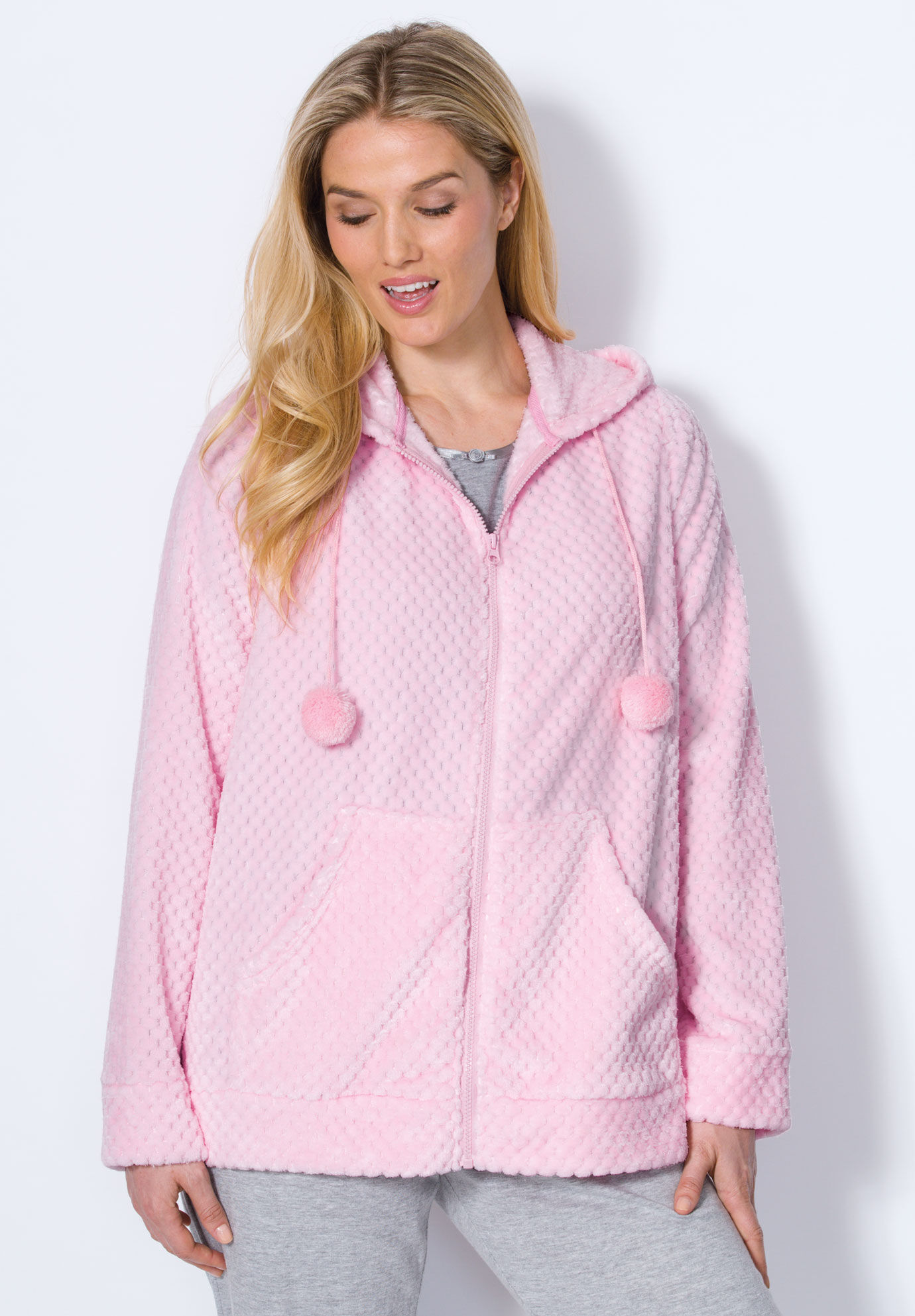 hooded bed jacket