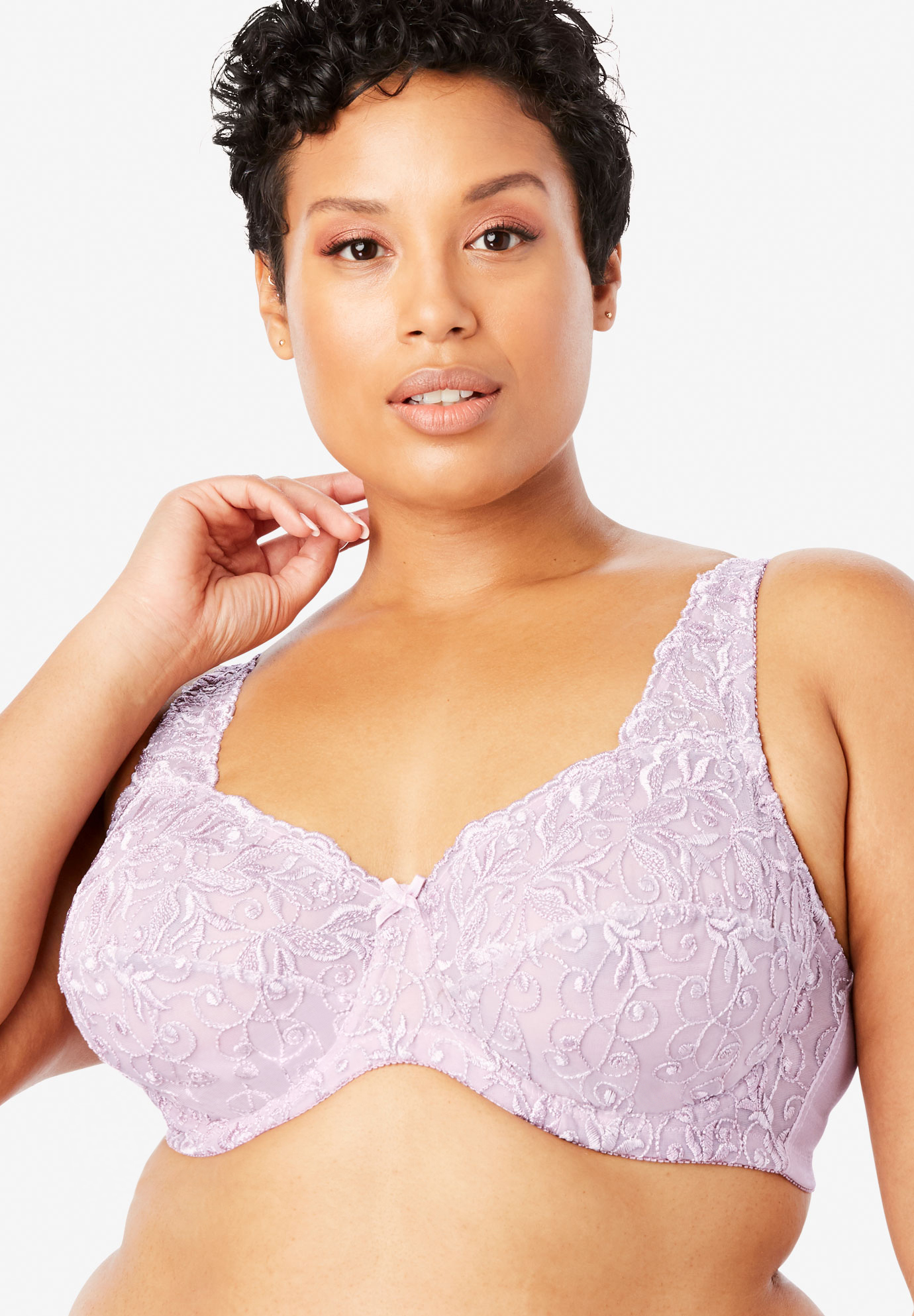 Embroidered Underwire Bra By Amoureuse® Jessica London 