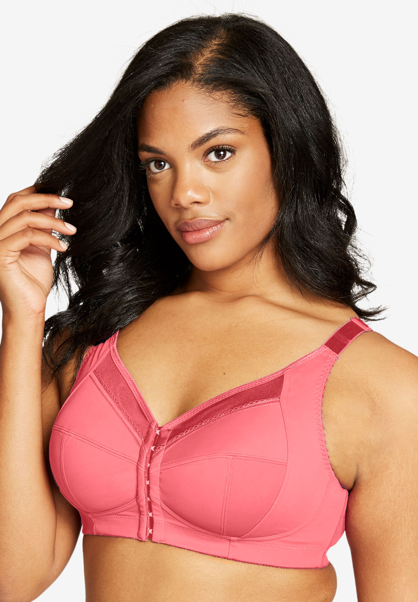 Front Hook Wireless Posture Bra By Comfort Choice® Plus Size Bras Jessica London