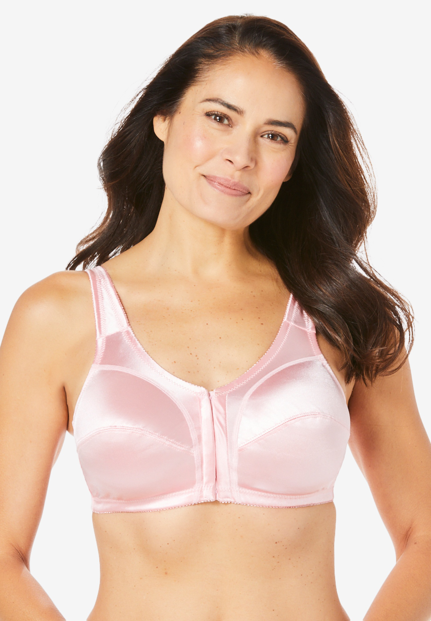 Front Close Satin Wireless Bra By Comfort Choice® Plus Size Front Closure Bras Jessica London 