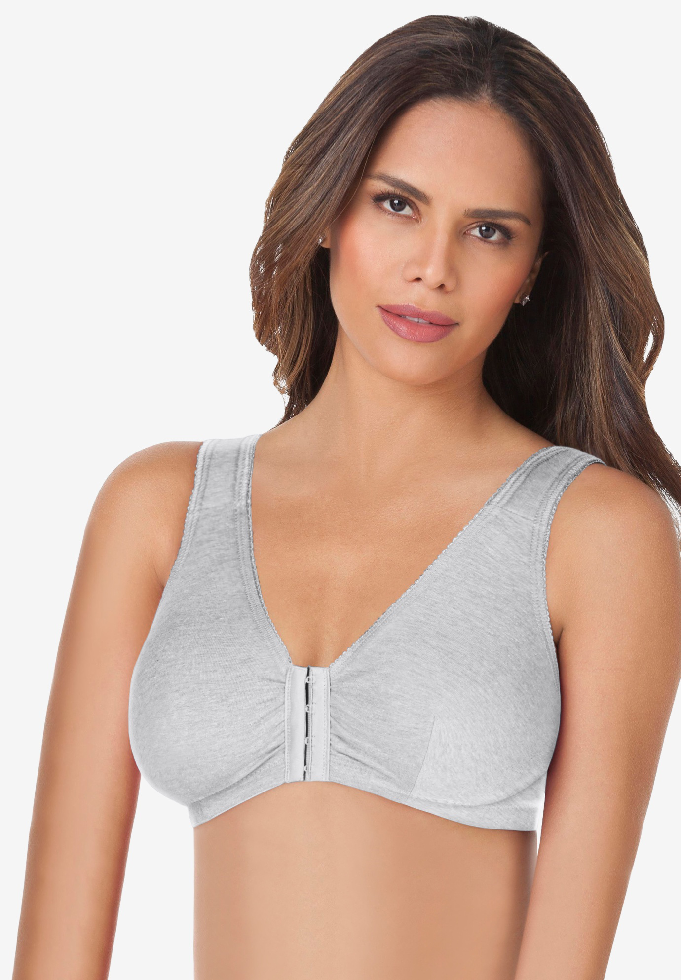 Leading Lady® Meryl Cotton Front Close Wireless Bra 0110 Plus Size Bras Jessica London 3180