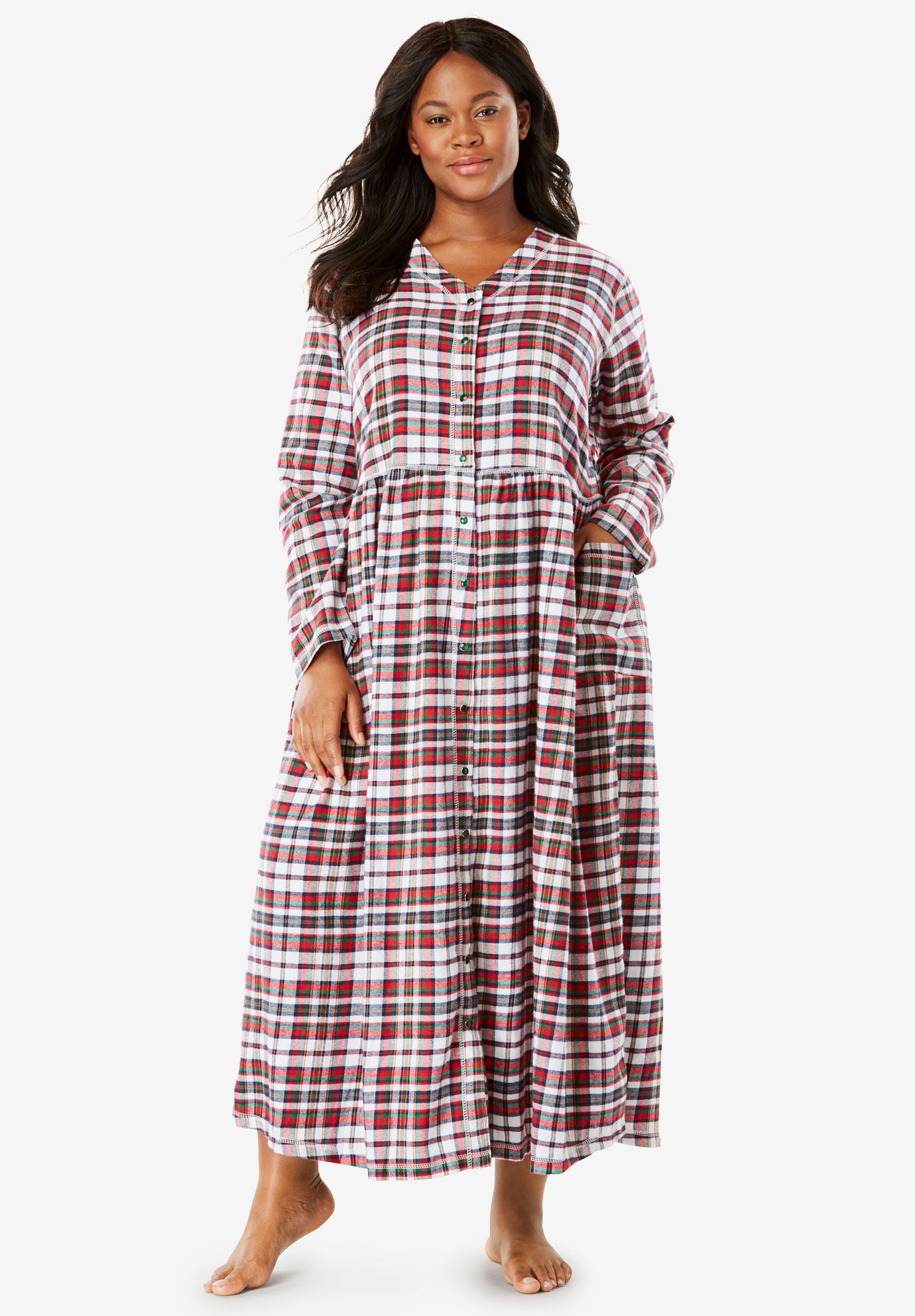Flannel Plaid Lounger by Only Necessities® | Plus Size Sleepwear ...