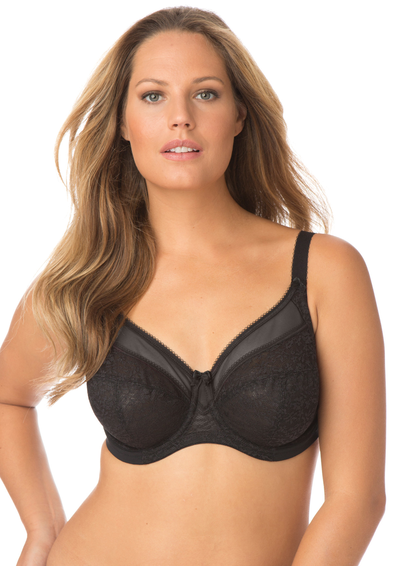 Banded Underwire Lace Bra By Goddess® Plus Size Full Coverage Bras 8790