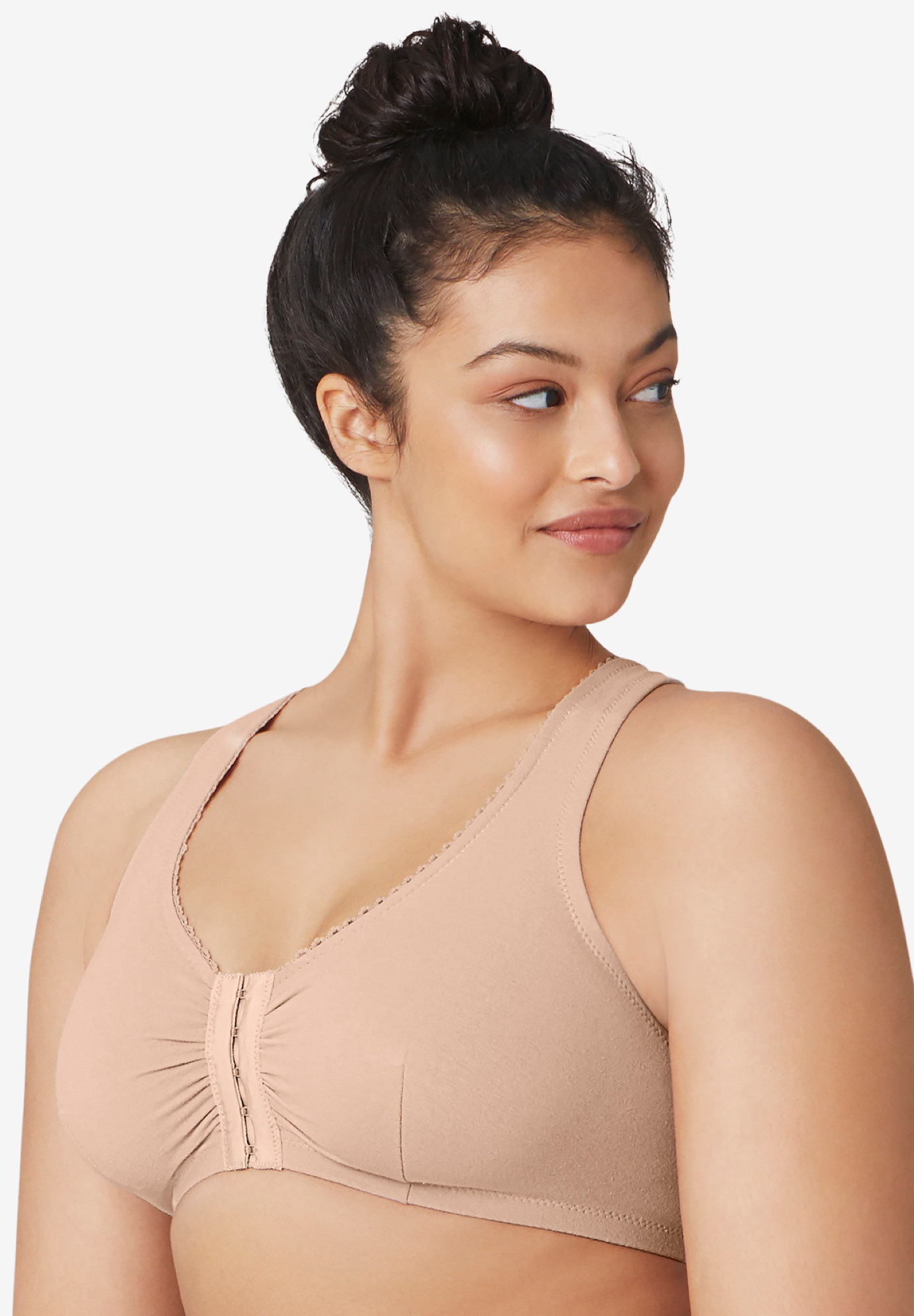 Front-Closure Smoothing WonderWire Bra Apricot