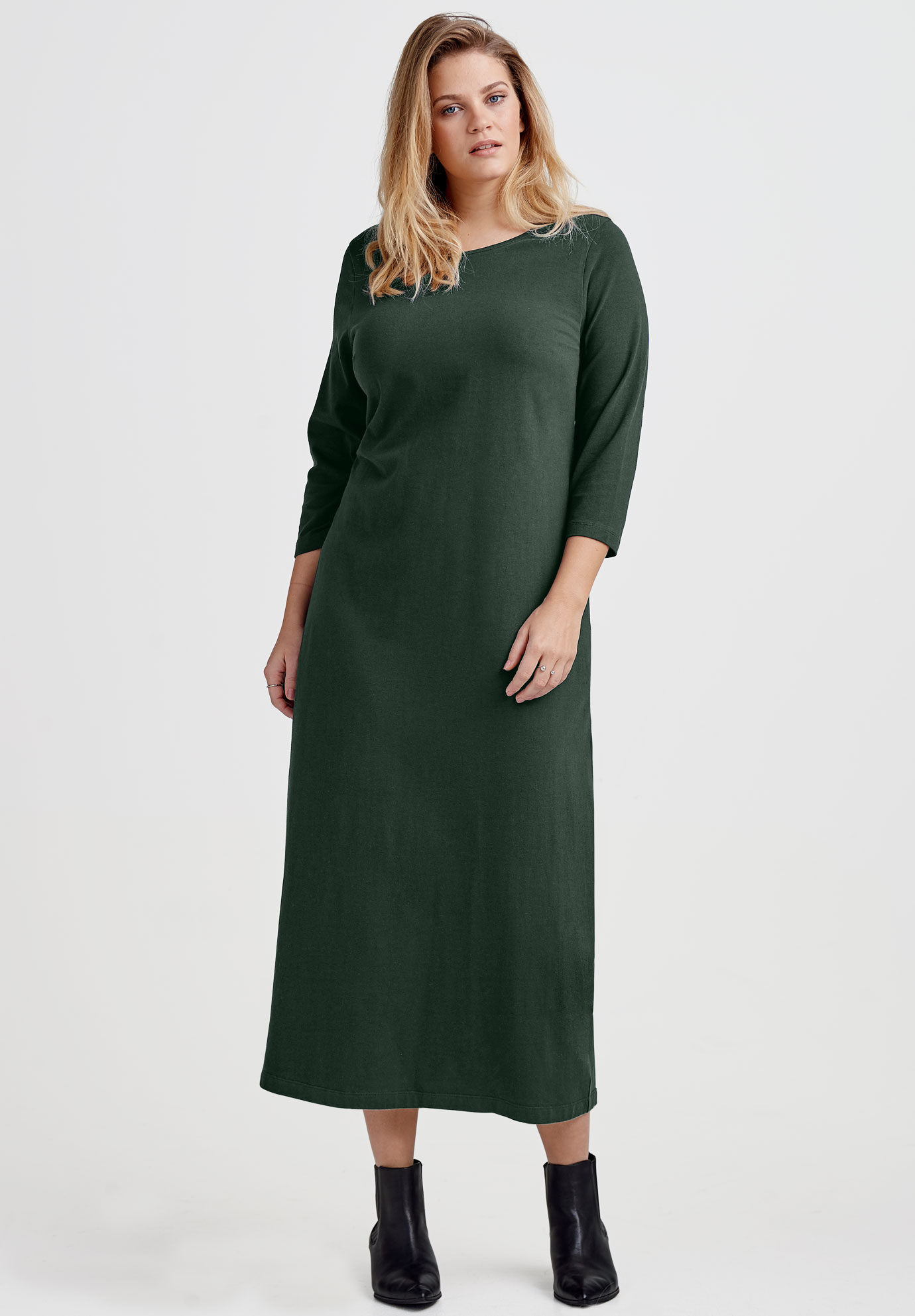3/4 Sleeve Knit Maxi Dress by ellos® | Jessica London